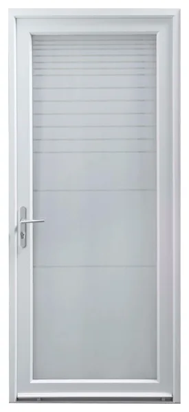 Porte d’entrée PVC Harbour blanche, vitrée, vitrage à motif horizontal
