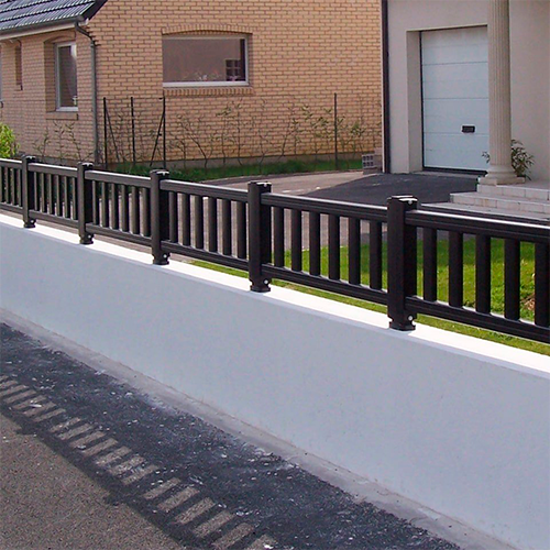 Clôture en alu marron sur mesure