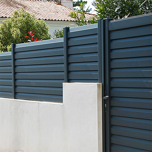 Clôture alu gris antracite