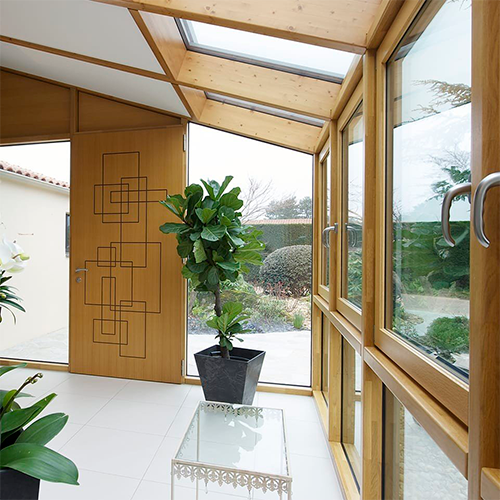 Fenêtre bois alu vue intérieure