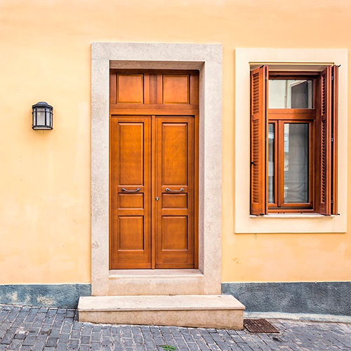 Fenêtre bois et porte d'entrée bois