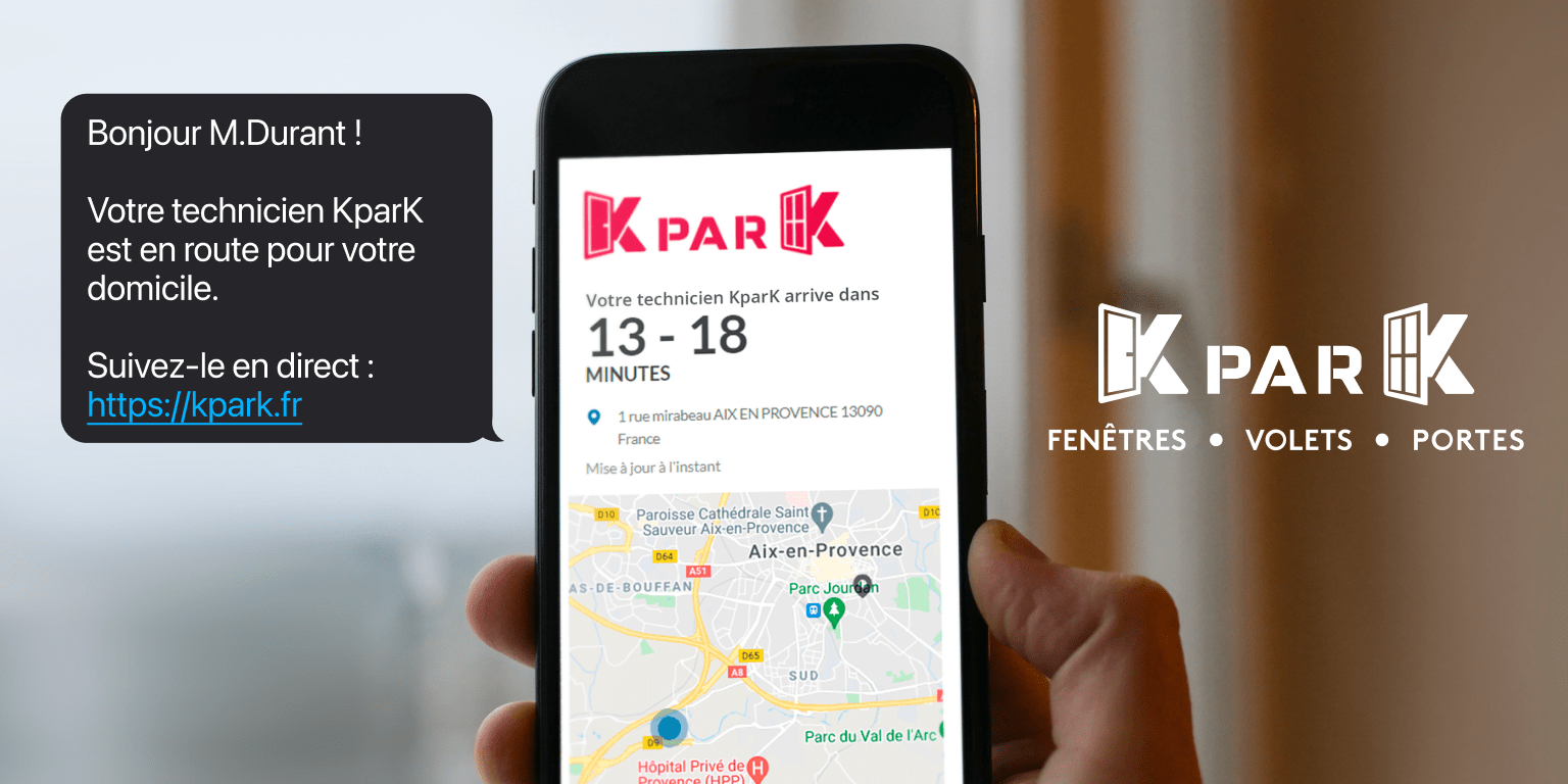 Géolocaliser le technicien KparK