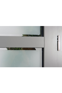 Zoom porte d'entrée bois alu Karat