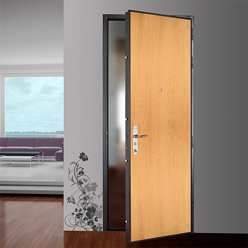 Porte blindée sur mesure vue intérieure