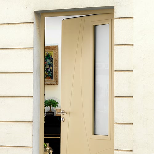 Porte d'entrée alu sur mesure vitrée