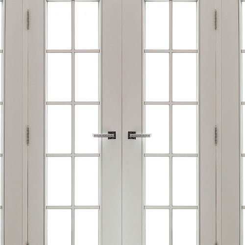 Porte-fenêtre PVC poignée chromée
