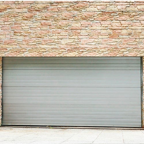 Porte de garage enroulable grise