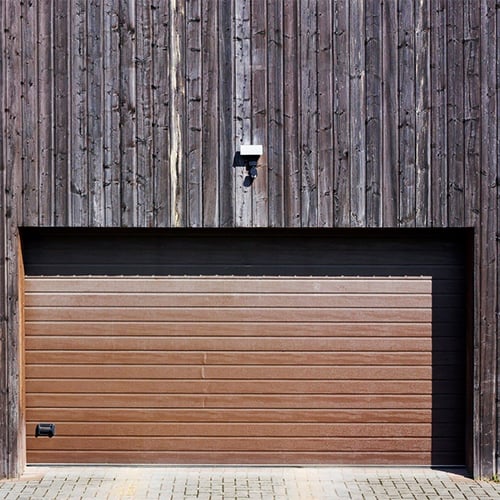 Porte de garage enroulable marron