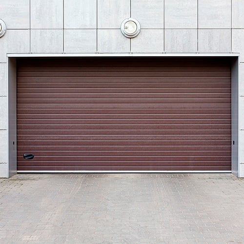 Porte de garage sur-mesure sectionnelle marron