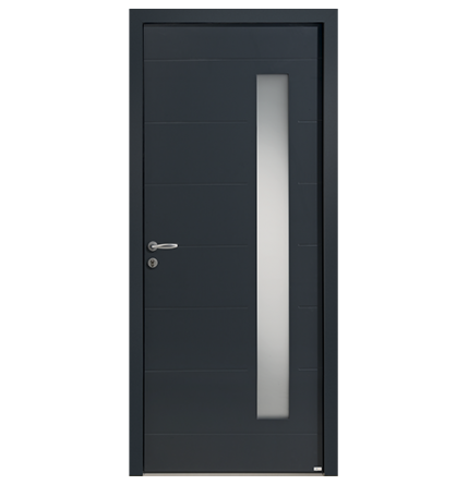 Porte d'entrée Aluminium modèle Formea 1 Grise