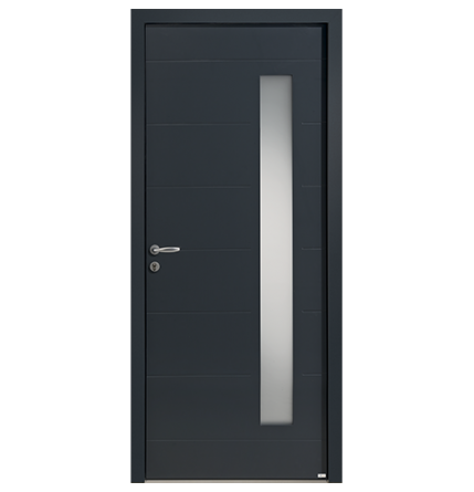 Porte d'entrée Aluminium modèle Formea 1 Grise