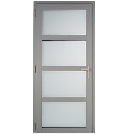 Porte d'entrée bois alu Karat vitrée