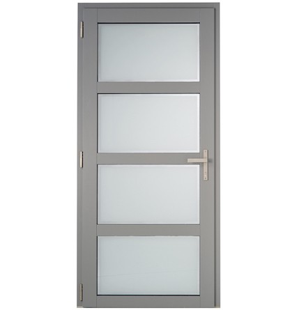 Porte d'entrée bois alu Karat vitrée