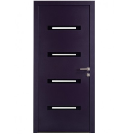Porte d'entrée bois alu