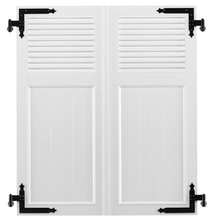Volets battants PVC lames horizontales
